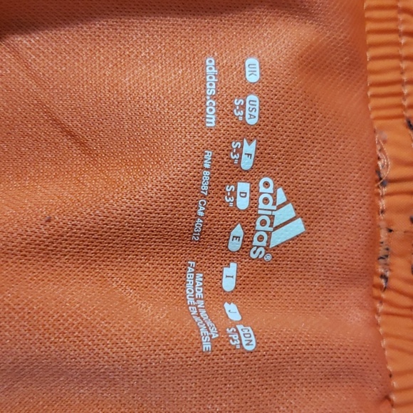 Adidas  athletc shorts Orange and black small - Picture 6 of 8